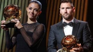 「世界最高のクラブ」バルセロナ育ちの2人が男女でバロンドールを受賞！メッシとボンマティの新旧2ショットに反響「この並び最高」