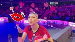 【サプライズの魔女】ルーマニアの妖精・セーチに投げキッスいただきました｜WTTチャンピオンズフランクフルト2023