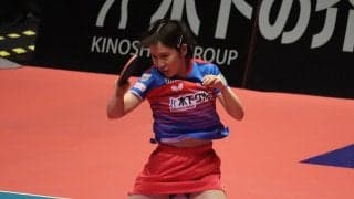 平野美宇、完勝でチーム唯一白星「自分の中で成長を感じる」　指揮官も「普通にやればできる」と手応え【Tリーグ】