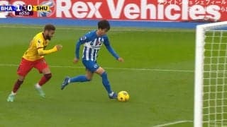 「三笘が出ると沸く」途中出場、三笘薫のファーストプレーが話題に　縦へ横へ自由奔放なドリブルにスタジアムが沸いた瞬間