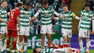 「コレは心配」「倒れ方危なすぎる」負傷で日本代表不参加の古橋亨梧、受け身取れぬ頭部接触シーンに騒然