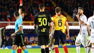 レッチェ戦で退場のジルーは2試合の出場停止処分に