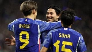 日本代表がミャンマーに上田綺世のハットなどで5発快勝スタート！　佐野海舟＆前川黛也もデビュー【2026W杯アジア2次予選】