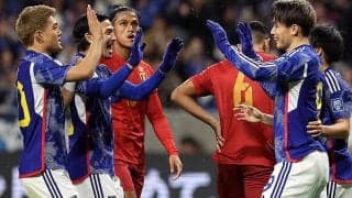 重圧懸かるW杯予選初陣で圧巻ハットの上田綺世、お気に入りは「すべてイメージ通りにいった」3点目のゴール