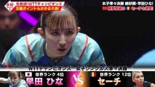 WTTチャンピオンズ 早田ひなの激戦をDEEP解説！クセ球に苦しみながらも最後に勝つのが成長の証【卓球ジャパン！】