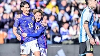 「これはユナイテッド移籍」U-22日本代表の佐藤恵允が“強烈ミドル弾＆ラッシュパフォ”披露！「“ケイン”とかいう名前良すぎる」「めちゃくそイケメンですやん」との声