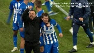 	三笘薫不在、“野戦病院”化したブライトンが大激闘を戦い抜き7試合ぶり勝利！カード乱舞、怪我人や退場者も続出…10分超ATの末に手にした白星にデ・ゼルビ監督もピッチに駆け込んで選手と大歓喜「チャンピオンズリーグの決勝のようだった」