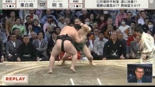 「これはいけません」力士の咄嗟の珍行動に実況席が苦笑「ちょんまげ掴んじゃった」「引っ張ってるw」相撲ファンも反応