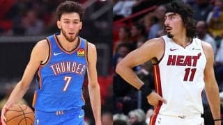 10、11月の月間最優秀新人賞にサンダーのホルムグレン、ヒートのハケスJr.が選出