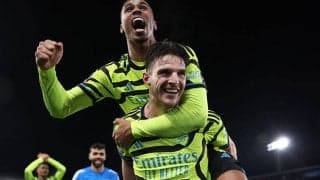 「これだからやめられない」「これは感動的」アーセナルに勝ち点3をもたらしたライスの劇的ゴールをゴール脇の視点で！ファンも熱狂