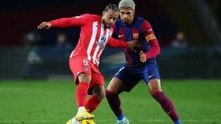 アトレティコ戦で顔面骨折のアラウホ、ジローナとの上位対決はマスク着用で出場へ