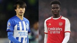 アーセナル対ブライトンのスタメン発表！三笘薫がプレミア２試合ぶりの先発、11試合ぶりのゴールなるか？冨安健洋は怪我でベンチ外