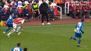 三笘薫、ブチギレ猛抗議に「仕事したな」イングランド代表DFファウル覚悟の“ひっぱりディフェンス”に猛アピール成功の瞬間