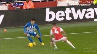 「速すぎだろ」三笘薫、イングランド代表を余裕で振り切る超高速ドリブル炸裂　反則級の加減速で名手2人を翻弄した瞬間「やっぱり三笘なんよ」