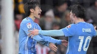 坂元達裕がコヴェントリー加入後2点目！運も味方し前節好アシストに続いて結果残す