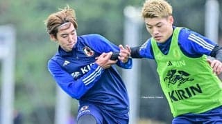 【J1川崎に加入する左SB三浦颯太が日本代表の練習参加で見せたもの(2)】「森保一監督が評価した部分」と「名波浩コーチから受けた指摘」…ゲーム形式の練習後の対話