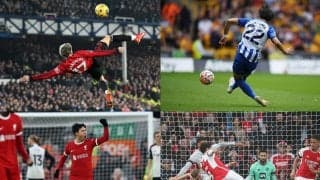 ファンが選ぶ「プレミアリーグ前半戦のベストゴールTOP５」がゴラッソだらけ！話題沸騰だった19歳FWのオーバーヘッド、三笘薫、遠藤航、冨安健洋の鮮烈弾などがランクイン