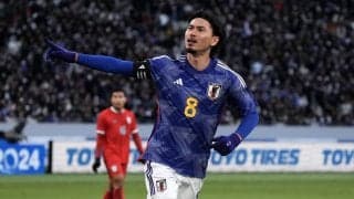 「ヨッシャ！」南野拓実が華麗なアウトサイド弾の“元日ゴール”に込めた想いは？「新年を良い形でスタートさせ、アジアカップに向けて爪痕を残したかった」【日本代表】