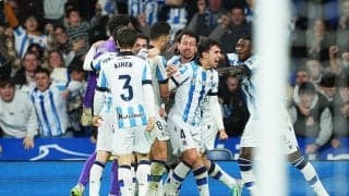 10人ソシエダが後半ATのスビメンディ弾でアラベスにドロー、アジア杯に参戦する久保はバー直撃のシュート【ラ・リーガ】