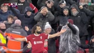 SNSで大バズり中！いいね！押されまくり 「カッコ良すぎる」「今年度No.1」 全世界で話題のゴールパフォーマンスが炸裂した瞬間　最高すぎる“サラー神”にファンが大歓喜