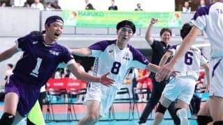 春高バレー　男子の橘は初戦突破　インターハイで敗れた開智にストレート勝ち