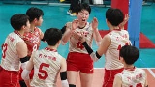 春高バレー　古川学園、大会２連覇へ初戦突破　本田「会場に慣れるように」