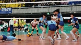 大阪国際滝井・大阪国際は敗退　相手エース止めきれず　春高バレー３回戦