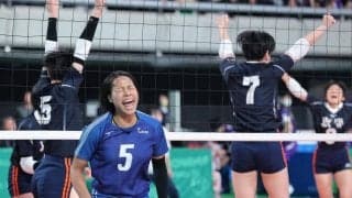 金蘭会は準々決勝敗退　エースの上村「悔いはない」　春高バレー第３日