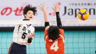 就実２大会ぶりの決勝へ、押川がチーム最多タイ２０得点　春高バレー