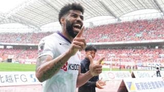 名古屋が京都退団のFWパトリックを完全移籍で獲得！ 長谷川健太監督とはG大阪時代に3冠達成「毎日私の最善を尽くすことを約束します」