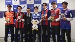 明治大学がJ内定者6名の合同会見を実施！ J1、J2、J3で2名ずつ、夏にブレーメン行きが決まった佐藤恵允を含む7名がプロ入り