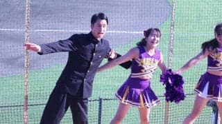 応援で一つに！　明治、立教との共演を見せる