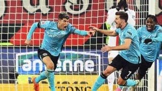 レバークーゼンが前半戦無敗で首位ターン！　敵地で苦戦も後半ATのパラシオス劇的弾で勝ち切る【ブンデスリーガ】