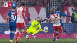 「世界最強」「バケモノすぎる…」 GKの手を弾き飛ばす！神ターン→超強烈シュートが炸裂した瞬間　16試合で22得点！王者バイエルンの頼れるエースFWのエグすぎる一撃