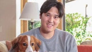 大谷翔平、愛犬デコピンの“近影”を公開　突っ伏すパワプロくん…悲惨な光景に