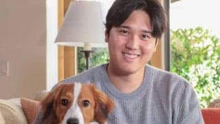 大谷がキス…普段見られぬ表情が“大反響”　驚愕1000万回再生、愛犬との戯れに注目