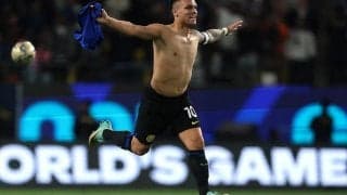 インテルにタイトルもたらす決勝弾のラウタロ・マルティネス「カードが出されるからシャツは脱ぎたくなかったけど…」