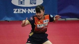 張本美和、昨年準優勝の木原美悠に“ストレート”でベスト4進出　ジュニアとの二冠へさらに前進【全日本卓球】