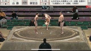 「むっちゃ細いな」「ガリガリやん」驚きの声も…体重76.8キロ力士の豪快な投げ技に衝撃「うお！細いのに強いな」