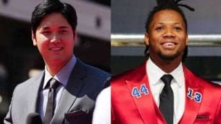 大谷翔平、NY夕食会でアクーニャJr.と同席＆写真撮影　黒のタキシードで満喫