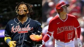【MLB】大谷翔平、40本塁打&70盗塁のアクーニャJr.と“MVPショット”披露　黒のタキシード姿で夕食会出席　