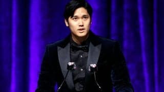 日本語一切なし…会場が黙った大谷翔平の2分間　登壇で空気一変、流れた静寂の時間