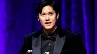 大谷翔平が英語で感謝「いつも支えてくれて」　視線で送った敬意「一平さんもおめでとう」