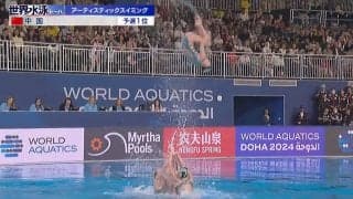最強中国が“重力無視”の大技連発 世界水泳ASで金メダル 圧巻アクロバティックは競技が違うレベルの高さと回転力