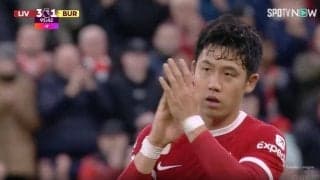 スタジアムが揺れる…「スゴい音だな」「最高！」リバプール遠藤航がファンに愛されすぎている瞬間　圧巻パフォーマンスで交代時に拍手喝采が鳴り止まない