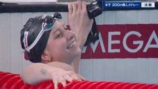 最強美女スイマー・ダグラス、水中で増す輝き 解説者は「見ていても気持ちよさそうに泳いでいる」と表現