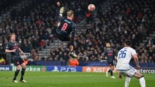 怪物ハーランドの驚異の身体能力 高すぎるジャンピングボレーに驚愕「人間じゃない」「空を飛んだ」「信じられない」