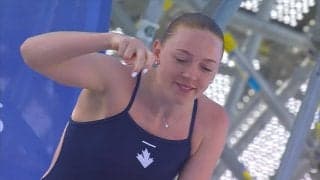 今から走って飛んでいくわよ 助走付きで20メートルの高さから高速落下＆回転 笑顔で演技する女子選手とのギャップがすごい