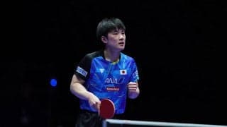 “エース”張本智和、レベンコ相手に第1ゲーム落とすも逆転V　勝利のバトンは2番手の篠塚大登へ【世界卓球】