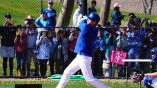 大谷翔平、実戦打撃は四球＆二ゴロ　快音出ずも…OP戦出場へ準備着々